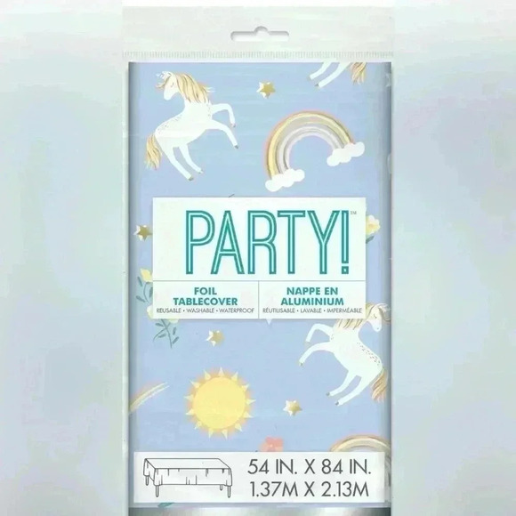 Three NWOT  🥳 Unicorn Tablecloth 54x84 for One Price - Picture 1 of 5